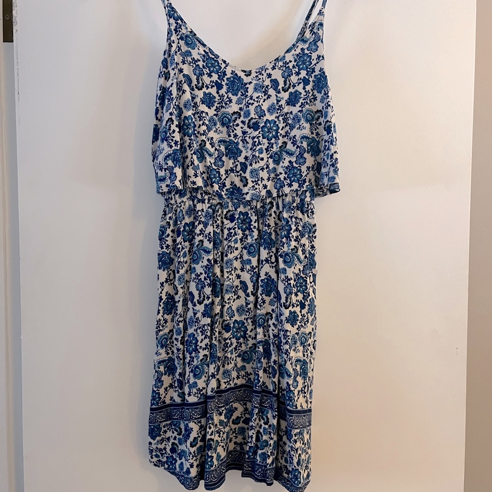 H&M summer dress. Blue and white